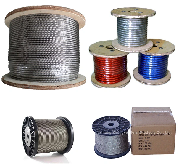 High Quality 6X19 6X19s 6X19+Iws Steel Cable Steel Wire Rope Galvanized Ungalvanized