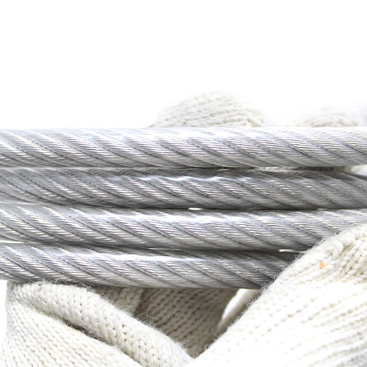 Nylon PU PVC Coated Galvanized Steel Wire Rope Stainless SS304 SS316