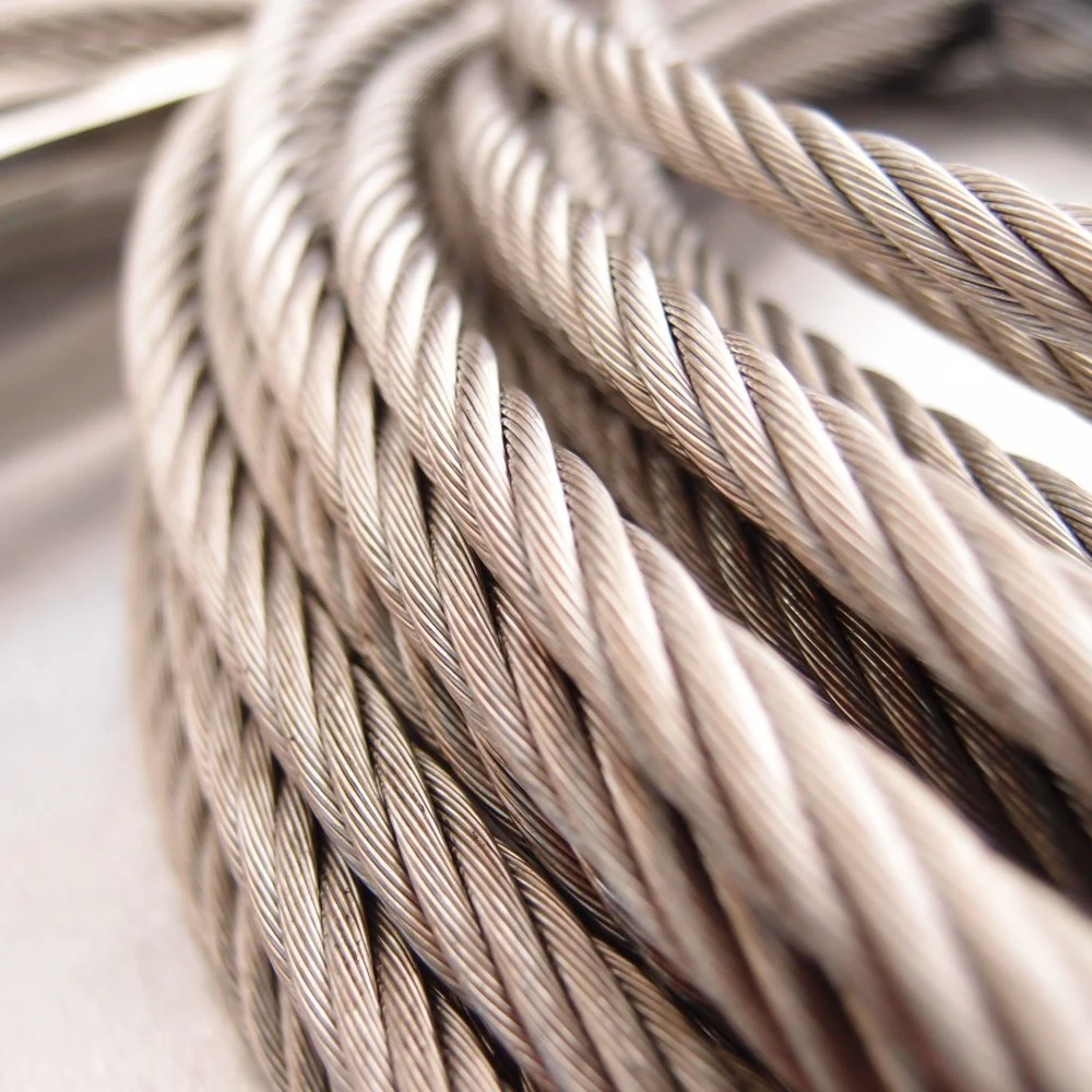 Multilayer Carbon or Stainless Steel Wire Rope Cable